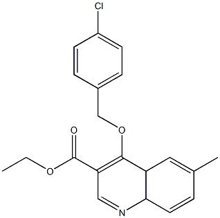 ethyl 4-[(4-chlorobenzyl)oxy]-6-methyl-4a,8a-dihydro-3-quinolinecarboxylate 结构式