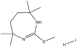 4,4,7,7-tetramethyl-2-(methylthio)-4,5,6,7-tetrahydro-1H-1,3-diazepine hydroiodide 结构式