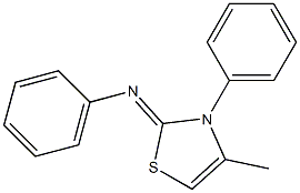 N1-(4-methyl-3-phenyl-2,3-dihydro-1,3-thiazol-2-yliden)aniline 结构式