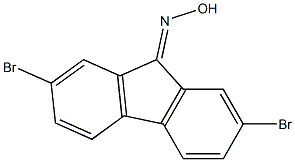 2,7-dibromo-9H-fluoren-9-one oxime 结构式