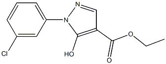 ethyl 1-(3-chlorophenyl)-5-hydroxy-1H-pyrazole-4-carboxylate 结构式