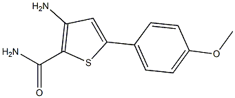 3-amino-5-(4-methoxyphenyl)thiophene-2-carboxamide 结构式