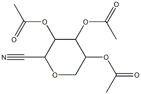 3,5-di(acetyloxy)-2-cyanotetrahydro-2H-pyran-4-yl acetate 结构式