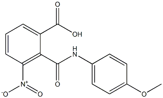 2-[(4-methoxyanilino)carbonyl]-3-nitrobenzoic acid 结构式