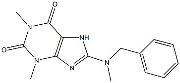 8-[benzyl(methyl)amino]-1,3-dimethyl-2,3,6,7-tetrahydro-1H-purine-2,6-dione 结构式