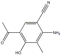 5-acetyl-2-amino-4-hydroxy-3-methylbenzonitrile 结构式