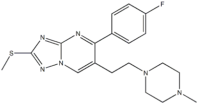 5-(4-fluorophenyl)-6-[2-(4-methylpiperazino)ethyl]-2-(methylsulfanyl)[1,2,4]triazolo[1,5-a]pyrimidine 结构式