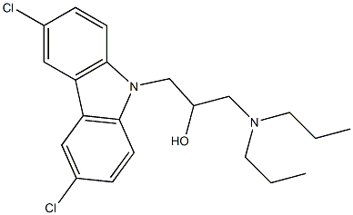 1-(3,6-dichloro-9H-carbazol-9-yl)-3-(dipropylamino)propan-2-ol 结构式