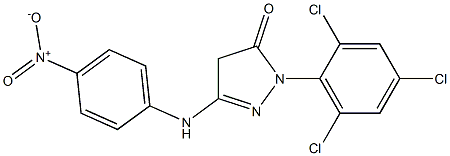 3-(4-nitroanilino)-1-(2,4,6-trichlorophenyl)-4,5-dihydro-1H-pyrazol-5-one 结构式