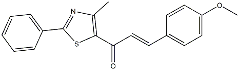 (E)-3-(4-methoxyphenyl)-1-(4-methyl-2-phenyl-1,3-thiazol-5-yl)-2-propen-1-one 结构式