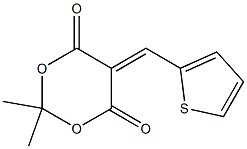 2,2-dimethyl-5-(2-thienylmethylidene)-1,3-dioxane-4,6-dione 结构式