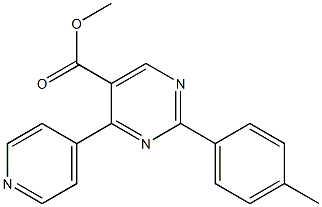 methyl 2-(4-methylphenyl)-4-(4-pyridinyl)-5-pyrimidinecarboxylate 结构式