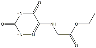 ethyl 2-[(3,5-dioxo-2,3,4,5-tetrahydro-1,2,4-triazin-6-yl)amino]acetate 结构式