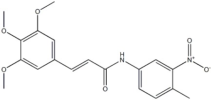 N1-(4-methyl-3-nitrophenyl)-3-(3,4,5-trimethoxyphenyl)acrylamide 结构式