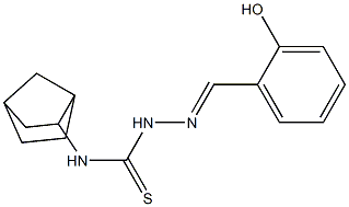 N1-bicyclo[2.2.1]hept-2-yl-2-(2-hydroxybenzylidene)hydrazine-1-carbothioamide 结构式