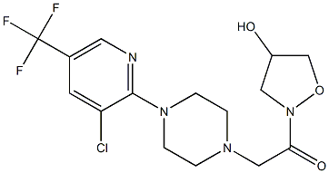 2-{4-[3-chloro-5-(trifluoromethyl)-2-pyridinyl]piperazino}-1-[4-hydroxydihydro-2(3H)-isoxazolyl]-1-ethanone 结构式