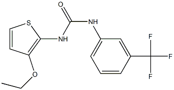 N-(3-ethoxy-2-thienyl)-N'-[3-(trifluoromethyl)phenyl]urea 结构式