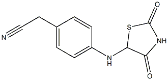 2-{4-[(2,4-dioxo-1,3-thiazolan-5-yl)amino]phenyl}acetonitrile 结构式