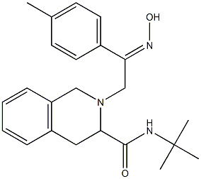 N-(tert-butyl)-2-[2-(hydroxyimino)-2-(4-methylphenyl)ethyl]-1,2,3,4-tetrahydro-3-isoquinolinecarboxamide 结构式