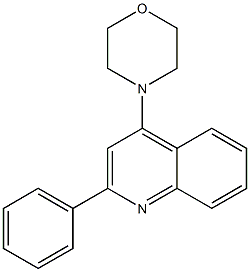 4-(2-phenyl-4-quinolyl)morpholine 结构式