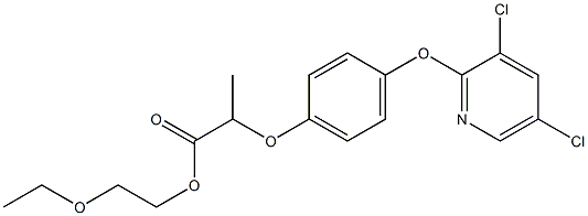 2-ethoxyethyl 2-{4-[(3,5-dichloro-2-pyridyl)oxy]phenoxy}propanoate 结构式