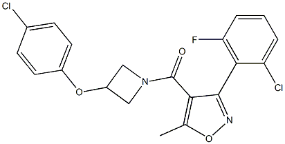 [3-(2-chloro-6-fluorophenyl)-5-methyl-4-isoxazolyl][3-(4-chlorophenoxy)-1-azetanyl]methanone 结构式