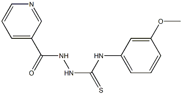 N1-(3-methoxyphenyl)-2-(3-pyridylcarbonyl)hydrazine-1-carbothioamide 结构式