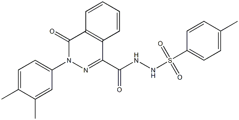 N'-{[3-(3,4-dimethylphenyl)-4-oxo-3,4-dihydro-1-phthalazinyl]carbonyl}-4-methylbenzenesulfonohydrazide 结构式