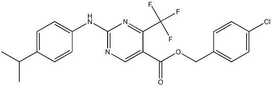 4-chlorobenzyl 2-(4-isopropylanilino)-4-(trifluoromethyl)pyrimidine-5-carboxylate 结构式