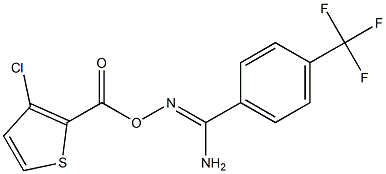 O1-[(3-chloro-2-thienyl)carbonyl]-4-(trifluoromethyl)benzene-1-carbohydroximamide 结构式