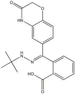 2-[[(E)-2-(tert-butyl)hydrazono](3-oxo-3,4-dihydro-2H-1,4-benzoxazin-6-yl)methyl]benzenecarboxylic acid 结构式