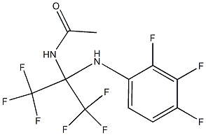 N1-[2,2,2-trifluoro-1-(2,3,4-trifluoroanilino)-1-(trifluoromethyl)ethyl]acetamide 结构式