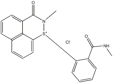 2-methyl-1-{2-[(methylamino)carbonyl]phenyl}-3-oxo-2,3-dihydronaphtho[1,8-de][1,2]thiazin-1-ium chloride 结构式