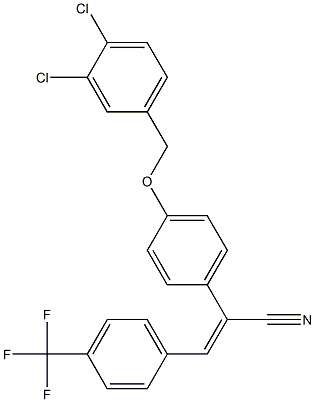 2-{4-[(3,4-dichlorobenzyl)oxy]phenyl}-3-[4-(trifluoromethyl)phenyl]acrylonitrile 结构式