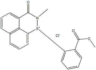 1-[2-(methoxycarbonyl)phenyl]-2-methyl-3-oxo-2,3-dihydronaphtho[1,8-de][1,2 ]thiazin-1-ium chloride 结构式