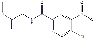 methyl [(4-chloro-3-nitrobenzoyl)amino]acetate 结构式