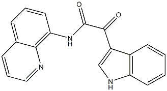 2-(1H-indol-3-yl)-2-oxo-N-(8-quinolinyl)acetamide 结构式