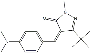 3-(tert-butyl)-4-{(Z)-[4-(dimethylamino)phenyl]methylidene}-1-methyl-1H-pyrazol-5-one 结构式