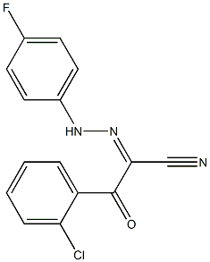 3-(2-chlorophenyl)-2-[2-(4-fluorophenyl)hydrazono]-3-oxopropanenitrile 结构式