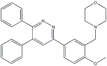 4-[5-(5,6-diphenylpyridazin-3-yl)-2-methoxybenzyl]morpholine 结构式