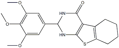 2-(3,4,5-trimethoxyphenyl)-1,2,3,4,5,6,7,8-octahydrobenzo[4,5]thieno[2,3-d]pyrimidin-4-one 结构式