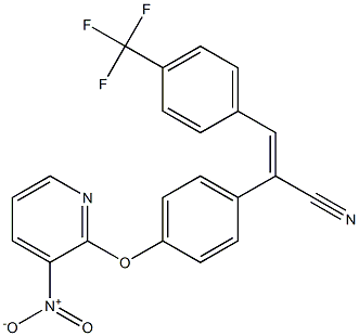 2-{4-[(3-nitro-2-pyridyl)oxy]phenyl}-3-[4-(trifluoromethyl)phenyl]acrylonitrile 结构式