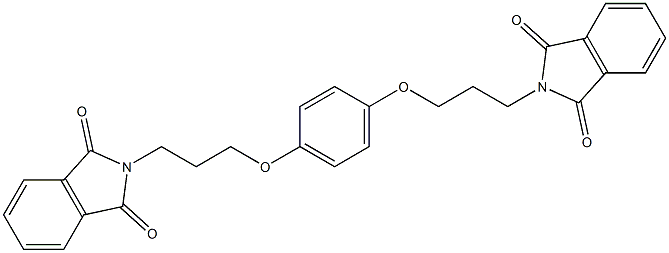 2-(3-{4-[3-(1,3-dioxo-1,3-dihydro-2H-isoindol-2-yl)propoxy]phenoxy}propyl)-1H-isoindole-1,3(2H)-dione 结构式