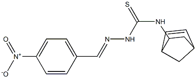 N1-bicyclo[2.2.1]hept-5-en-2-yl-2-(4-nitrobenzylidene)hydrazine-1-carbothioamide 结构式