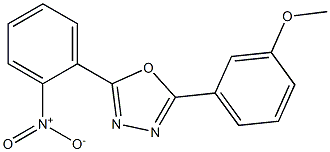 2-(3-methoxyphenyl)-5-(2-nitrophenyl)-1,3,4-oxadiazole 结构式