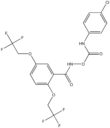 N-{[(4-chloroanilino)carbonyl]oxy}-2,5-bis(2,2,2-trifluoroethoxy)benzenecarboxamide 结构式