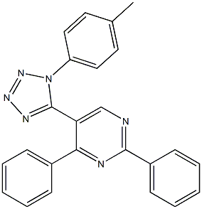 5-[1-(4-methylphenyl)-1H-1,2,3,4-tetraazol-5-yl]-2,4-diphenylpyrimidine 结构式