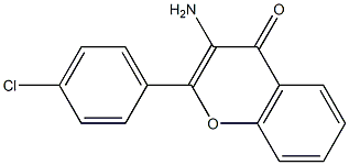 3-amino-2-(4-chlorophenyl)-4H-chromen-4-one 结构式