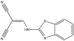 2-[(1,3-benzothiazol-2-ylamino)methylidene]malononitrile 结构式