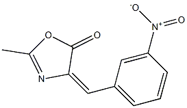 2-methyl-4-(3-nitrobenzylidene)-4,5-dihydro-1,3-oxazol-5-one 结构式